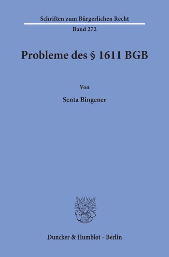 Cover: Probleme des § 1611 BGB