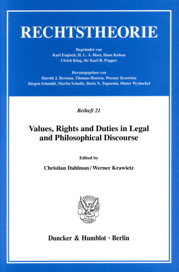 Cover: Values, Rights and Duties in Legal and Philosophical Discourse