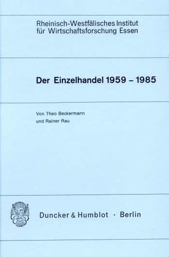 Cover: Der Einzelhandel 1959 - 1985