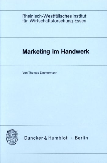 Cover: Marketing im Handwerk