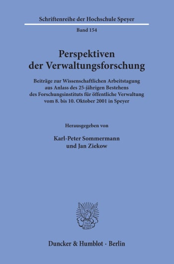 Cover: Perspektiven der Verwaltungsforschung