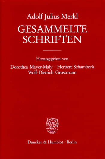 Cover: Gesammelte Schriften