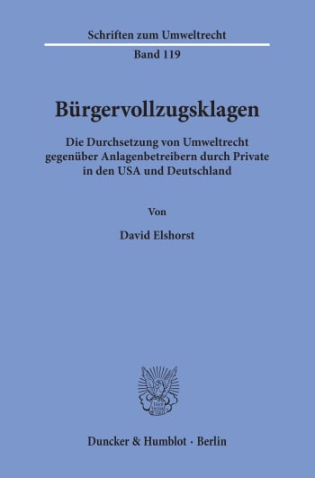 Cover: Bürgervollzugsklagen