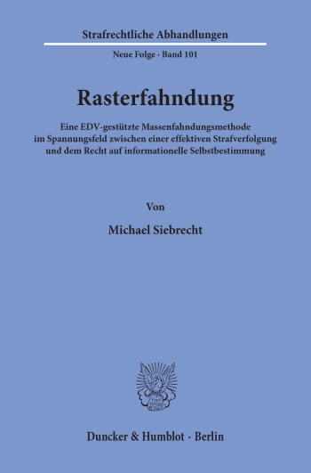 Cover: Rasterfahndung