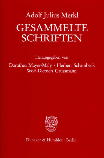 Cover: Gesammelte Schriften