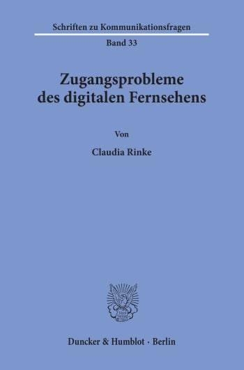 Cover: Zugangsprobleme des digitalen Fernsehens