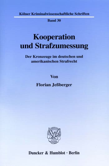 Cover: Kooperation und Strafzumessung