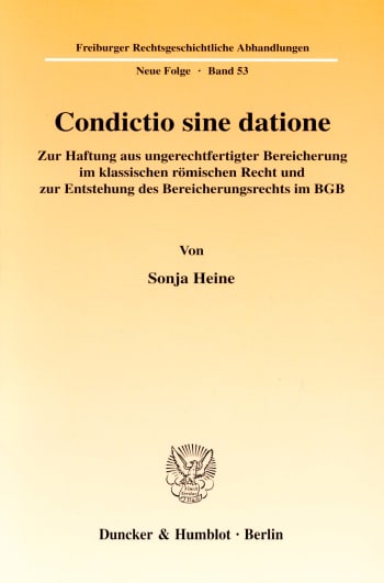 Cover: Condictio sine datione