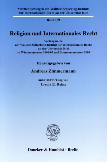 Cover: Religion und Internationales Recht