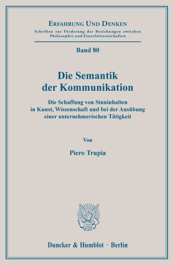 Cover: Die Semantik der Kommunikation