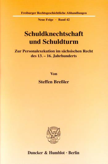 Cover: Schuldknechtschaft und Schuldturm