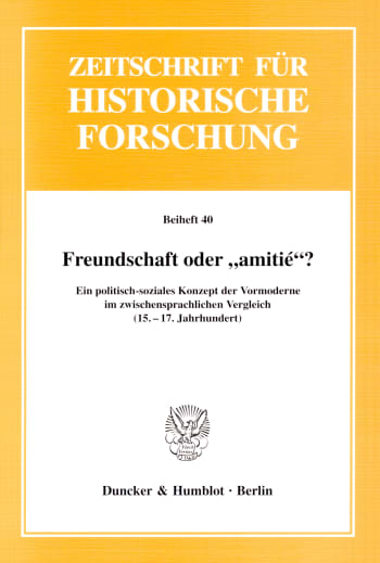 Cover: Freundschaft oder »amitié«?