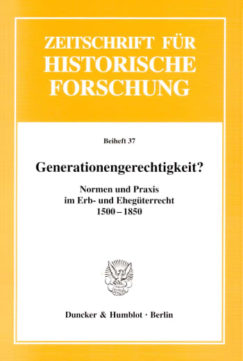 Cover: Generationengerechtigkeit?