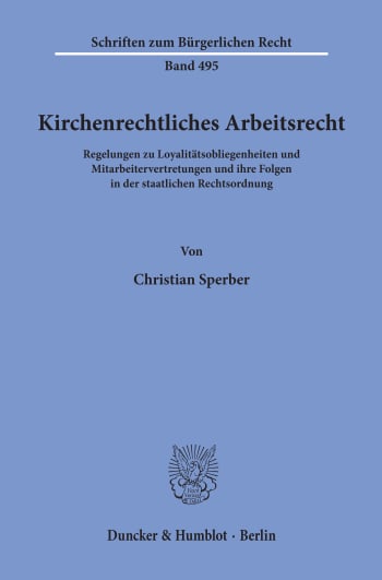 Cover: Kirchenrechtliches Arbeitsrecht