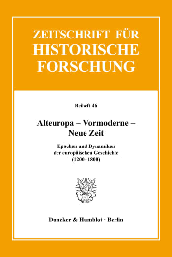 Cover: Alteuropa – Vormoderne – Neue Zeit