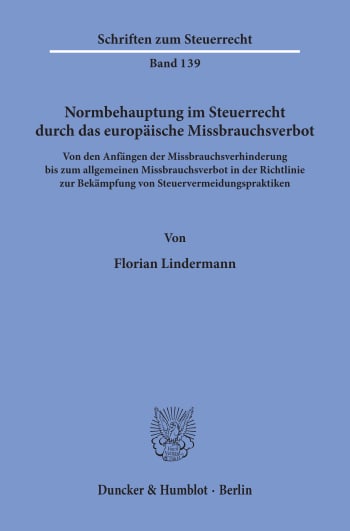 Cover: Schriften zum Steuerrecht (SSR)