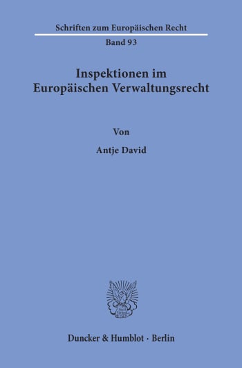 Cover: Inspektionen im Europäischen Verwaltungsrecht