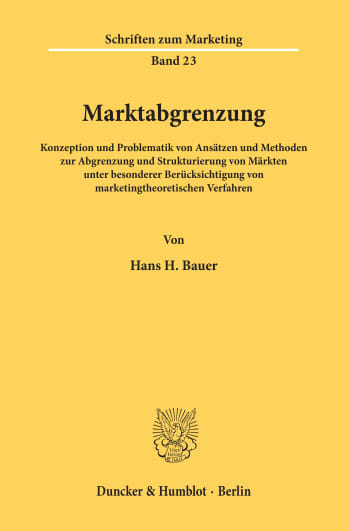 Cover: Marktabgrenzung