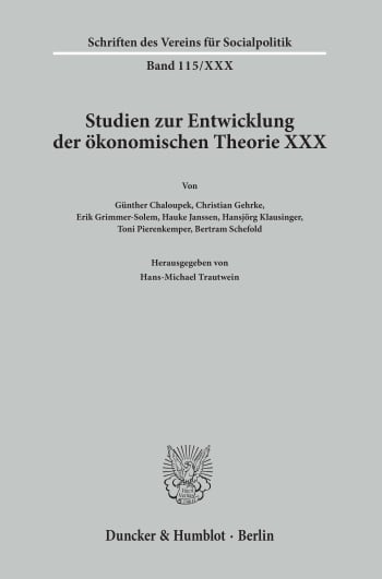 Cover: Die Zeit um den Ersten Weltkrieg als Krisenzeit der Ökonomen