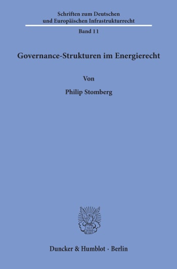 Cover: Governance-Strukturen im Energierecht