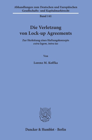 Cover: Die Verletzung von Lock-up Agreements