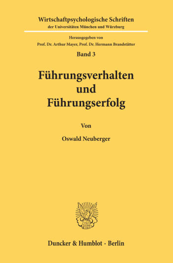 Cover: Führungsverhalten und Führungserfolg