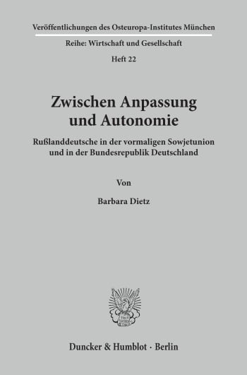 Cover: Zwischen Anpassung und Autonomie