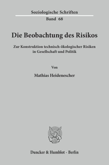 Cover: Die Beobachtung des Risikos