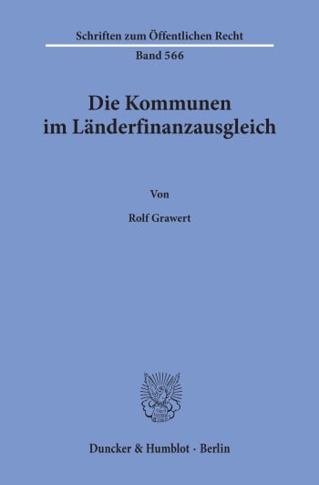 Cover: Die Kommunen im Länderfinanzausgleich