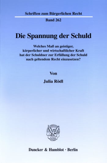 Cover: Die Spannung der Schuld