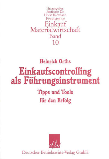 Cover: Einkaufscontrolling als Führungsinstrument