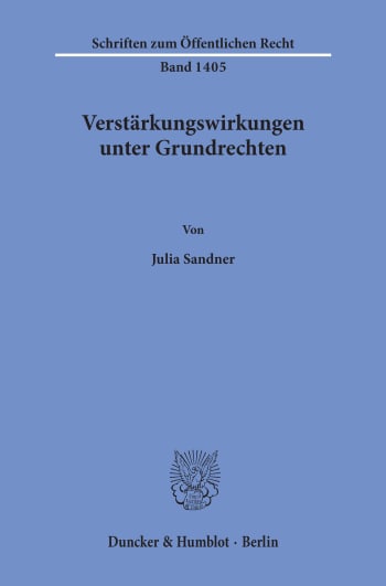 Cover: Verstärkungswirkungen unter Grundrechten