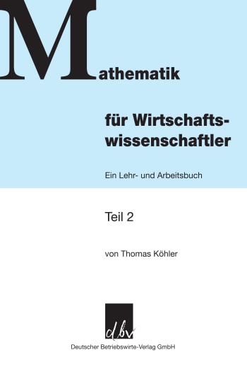 Cover: Mathematik für Wirtschaftswissenschaftler