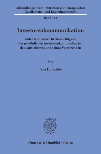 Cover: Investorenkommunikation