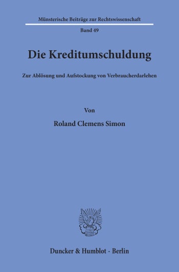 Cover: Die Kreditumschuldung