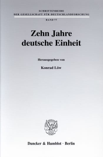 Cover: Zehn Jahre deutsche Einheit