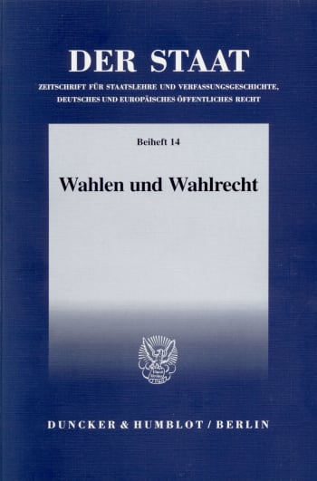 Cover: Wahlen und Wahlrecht