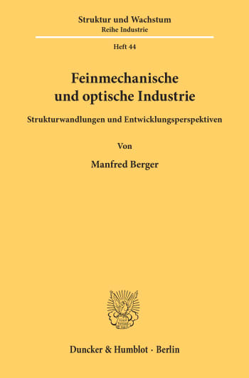 Cover: Feinmechanische und optische Industrie