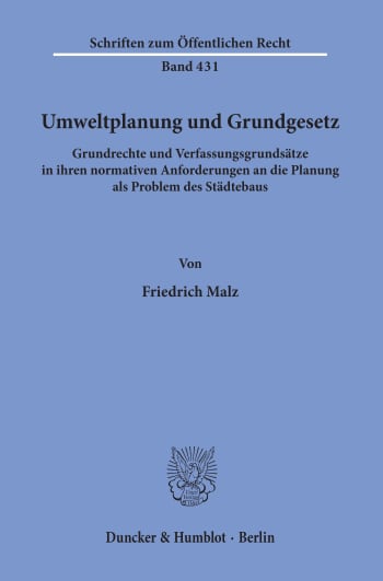 Cover: Umweltplanung und Grundgesetz