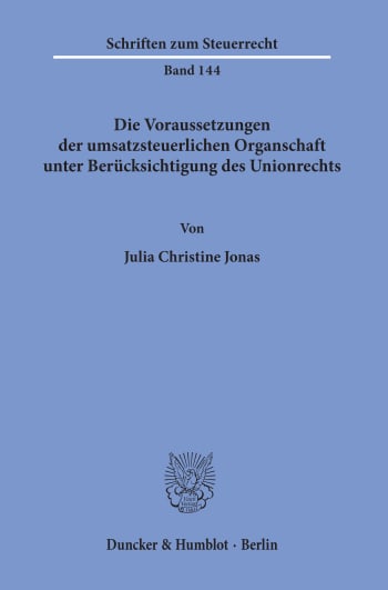 Cover: Schriften zum Steuerrecht (SSR)