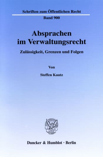 Cover: Absprachen im Verwaltungsrecht