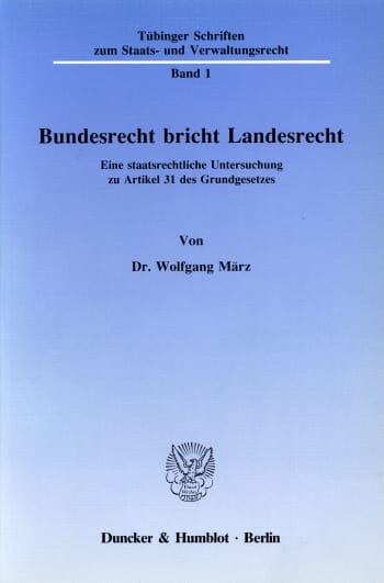 Cover: Bundesrecht bricht Landesrecht