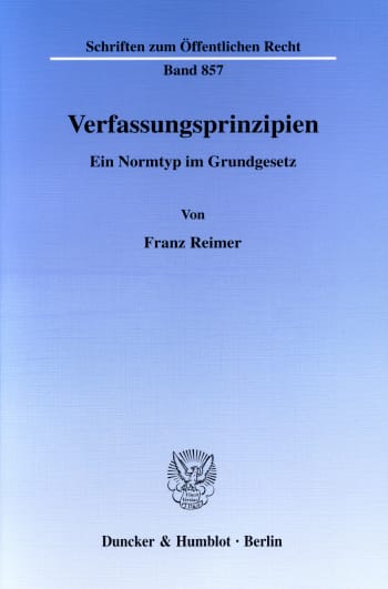 Cover: Verfassungsprinzipien