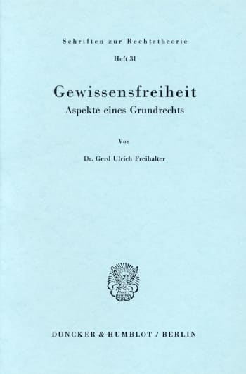 Cover: Gewissensfreiheit