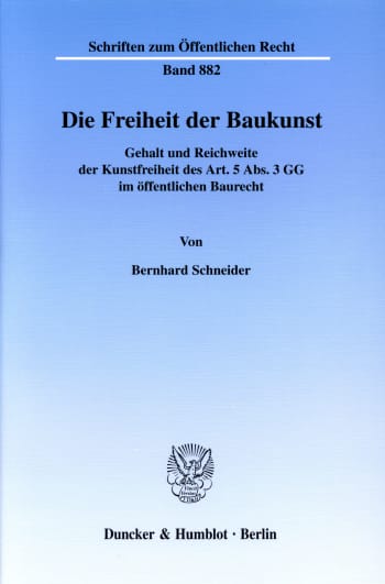 Cover: Die Freiheit der Baukunst