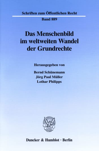 Cover: Das Menschenbild im weltweiten Wandel der Grundrechte