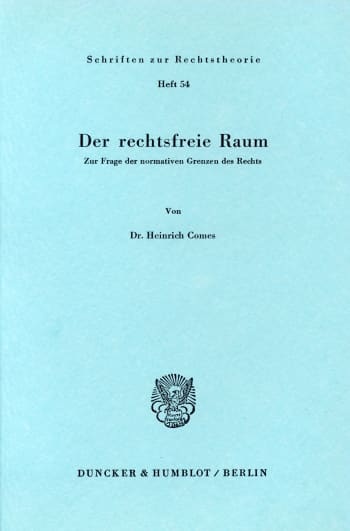 Cover: Der rechtsfreie Raum