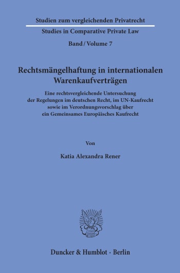 Cover: Rechtsmängelhaftung in internationalen Warenkaufverträgen