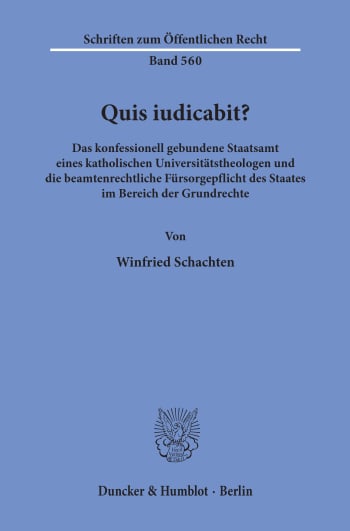 Cover: Quis iudicabit?