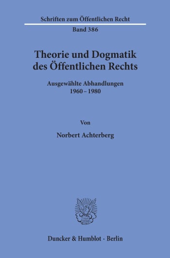 Cover: Theorie und Dogmatik des Öffentlichen Rechts